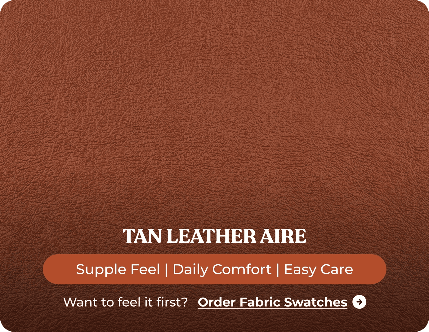 Veloura Tan Leather 3 Seater Sofa