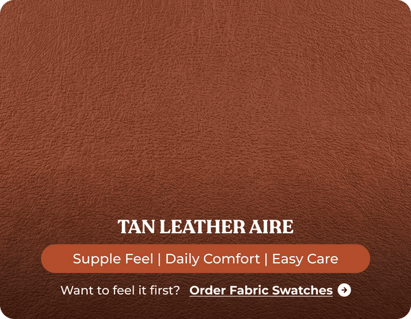 Veloura Tan Leather 3 Seater Sofa