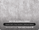 Westminster Silver Alaska Fabric U Shape High Back Corner Sofa