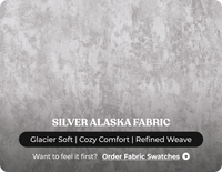 Westminster Silver Alaska Fabric U Shape High Back Corner Sofa