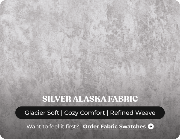 Westminster Silver Alaska Fabric U Shape High Back Corner Sofa