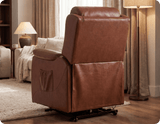 Oliver Genuine Leather Tan Rise & Recline Mobility Chair