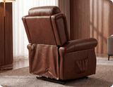 Derby Genuine Leather Tan Rise & Recline Mobility Chair