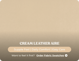 Florence Cream Leather Footstool