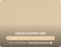 Florence Cream Leather Footstool
