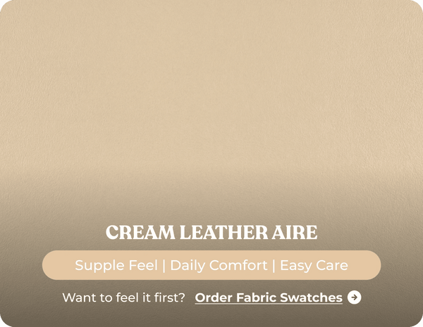 Florence Cream Leather Footstool