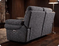 Lunaro Grey Fabric Electric Recliner 2 Seater Sofa