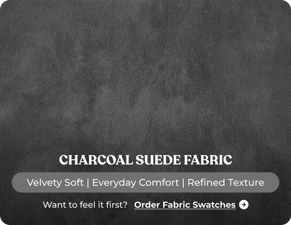 Veloura Charcoal Fabric 3 Seater Sofa