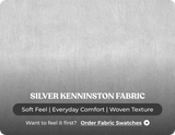 Mayfair Silver  Fabric U Shape High Back Corner Sofa + Footstool