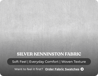 Mayfair Silver  Fabric U Shape High Back Corner Sofa + Footstool