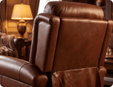 Derby Genuine Leather Tan Rise & Recline Mobility Chair