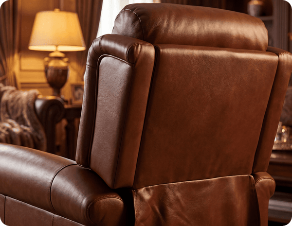 Derby Genuine Leather Tan Rise & Recline Mobility Chair