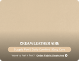 Florence Cream Leather 3 Seater Sofa