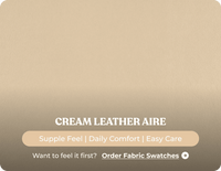 Florence Cream Leather 3 Seater Sofa