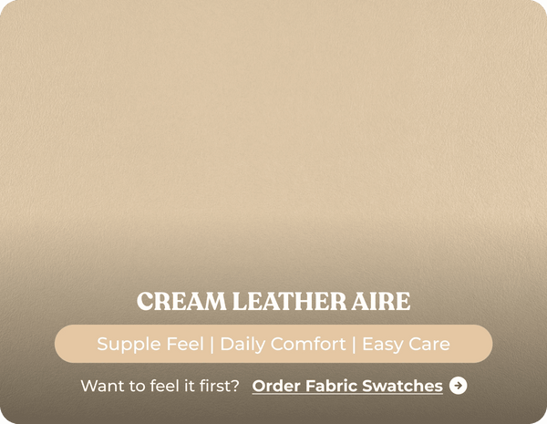 Florence Cream Leather 3 Seater Sofa