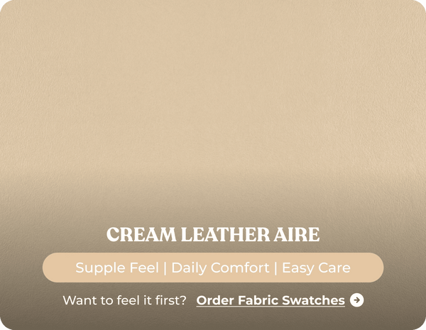 York Cream Leather 3 Seater Manual Recliner Sofa