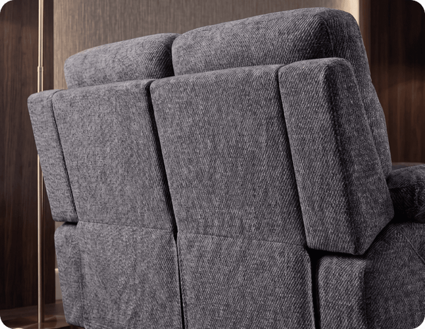 Lunaro Grey Fabric Electric Recliner 2 Seater Sofa