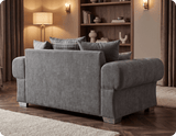 Florence Scatter Grey Fabric 2 Seater Sofa