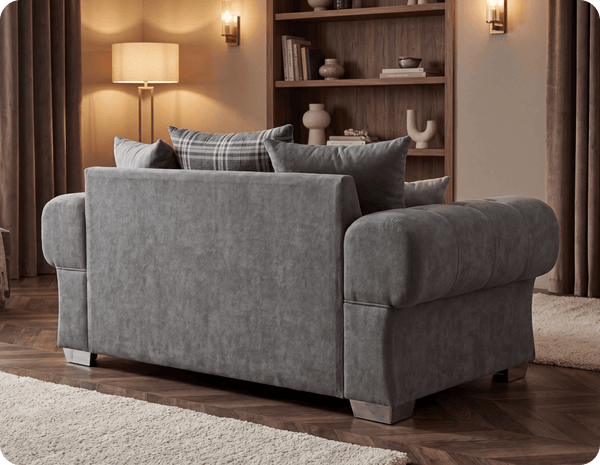 Florence Scatter Grey Fabric 2 Seater Sofa