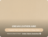 Florence Cream Leather 2 Seater Sofa