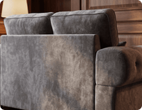 Florence High Back Grey Fabric 2 Seater Sofa