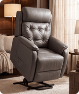 Oliver Genuine Leather Grey Rise & Recline Mobility Chair