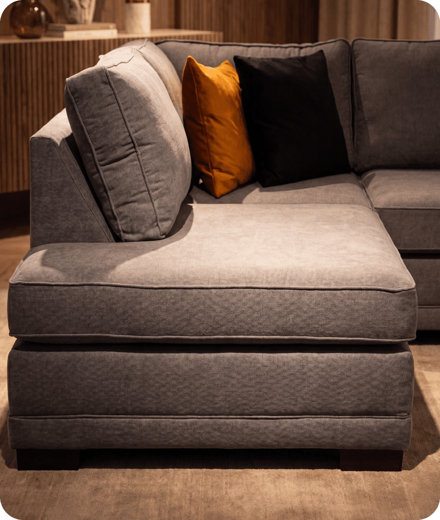 Orka Sofa Grey Fabric Left Hand Corner Sofa - LHC