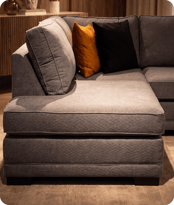 Orka Sofa Grey Fabric Left Hand Corner Sofa - LHC