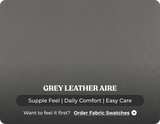 Veloura Grey  Leather Armchair