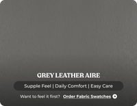 Veloura Grey  Leather Armchair