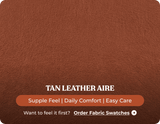 York Tan Leather 2 Seater Manual Recliner Sofa