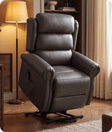 Cambridge Genuine Leather Grey Rise & Recline Mobility Chair