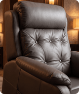 Oliver Genuine Leather Grey Rise & Recline Mobility Chair