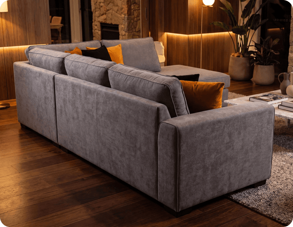 Orka Sofa Grey Fabric Left Hand Corner Sofa - LHC