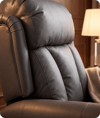 Derby Genuine Leather Grey Rise & Recline Mobility Chair