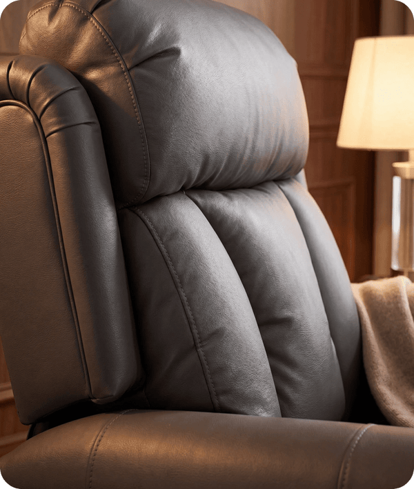 Derby Genuine Leather Grey Rise & Recline Mobility Chair