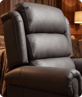 Cambridge Genuine Leather Grey Rise & Recline Mobility Chair
