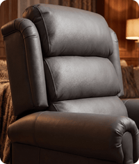 Cambridge Genuine Leather Grey Rise & Recline Mobility Chair