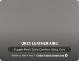 Florence Grey   Leather Footstool