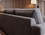Orka Sofa Grey Fabric Left Hand Corner Sofa - LHC