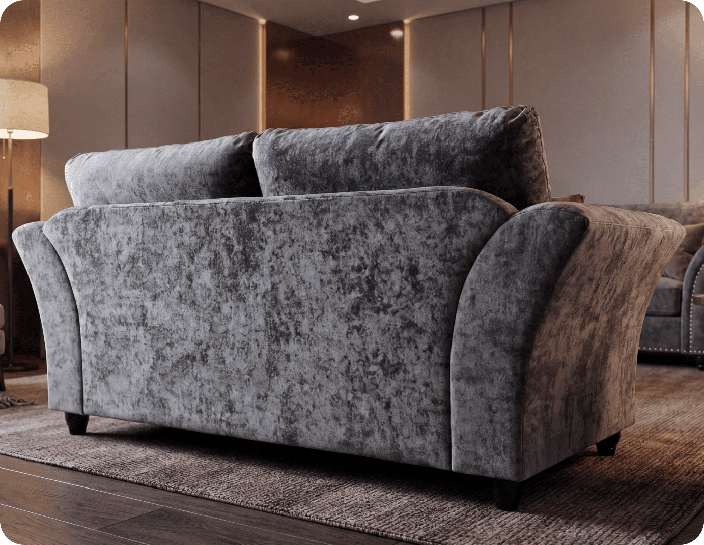 Cotswold Grey Fabric 3 Seater Sofa