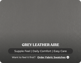 Veloura Grey Leather 3 Seater Sofa