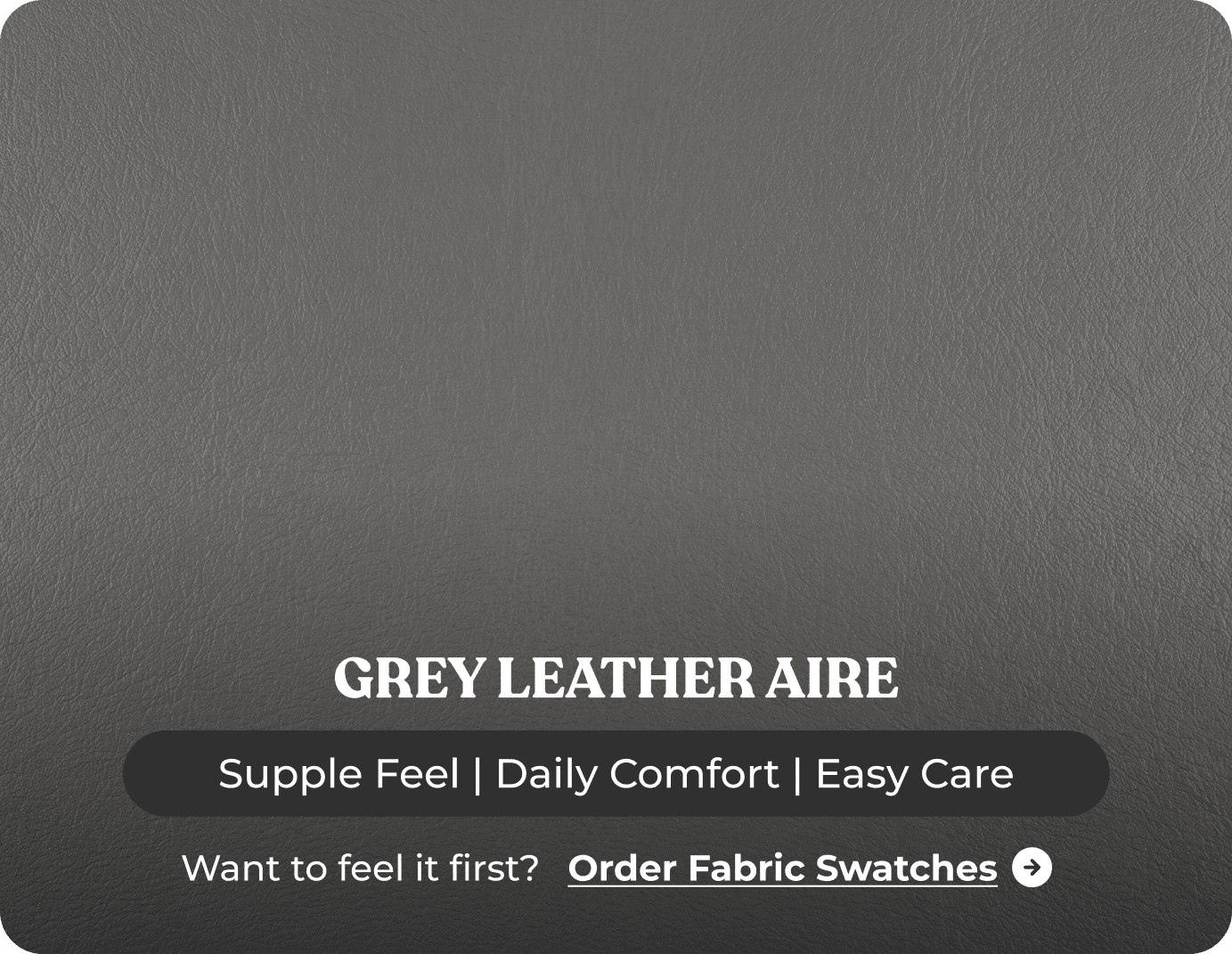 Veloura Grey Leather 3 Seater Sofa