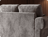 Florence High Back Grey Fabric 3 Seater Sofa