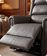 Cambridge Genuine Leather Grey Rise & Recline Mobility Chair