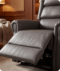 Cambridge Genuine Leather Grey Rise & Recline Mobility Chair