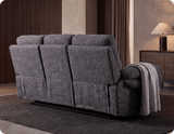 Lunaro Grey Fabric Electric Recliner 3 Seater Sofa