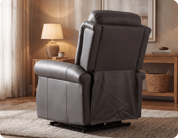 Cambridge Genuine Leather Grey Rise & Recline Mobility Chair