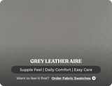 Florence Grey Leather 2 Seater Sofa