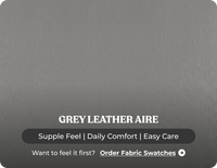 Florence Grey Leather 2 Seater Sofa